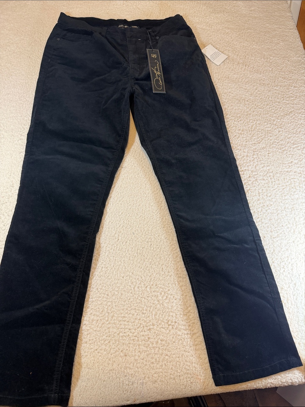 Diane Gilman High-Rise Black Women's  corduroy Jeans